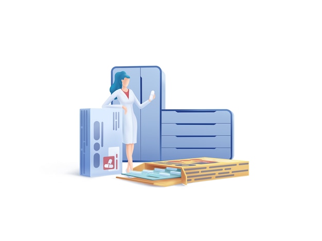 Healthcare series: Pharmacist illustration