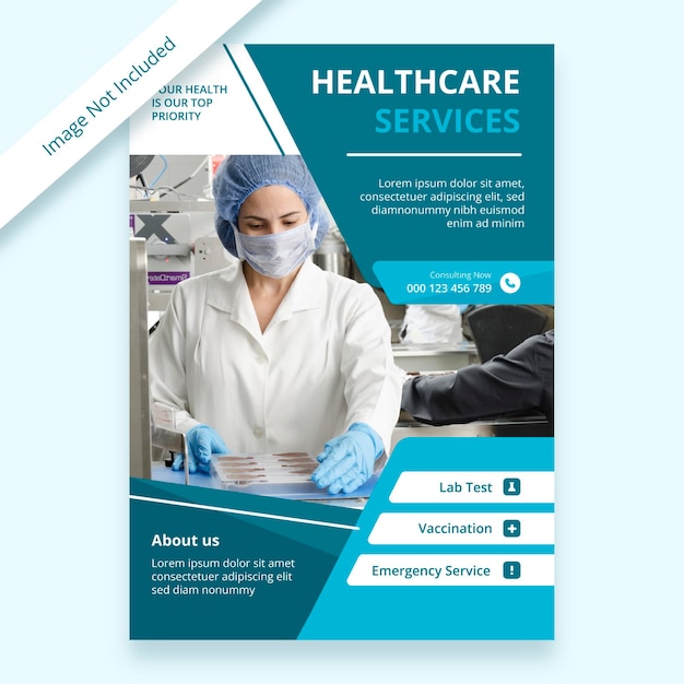 Healthcare services poster template 1