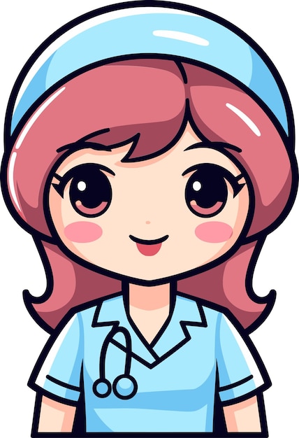 Healthcare Team Vector GraphicNurse with Clipboard Illustration