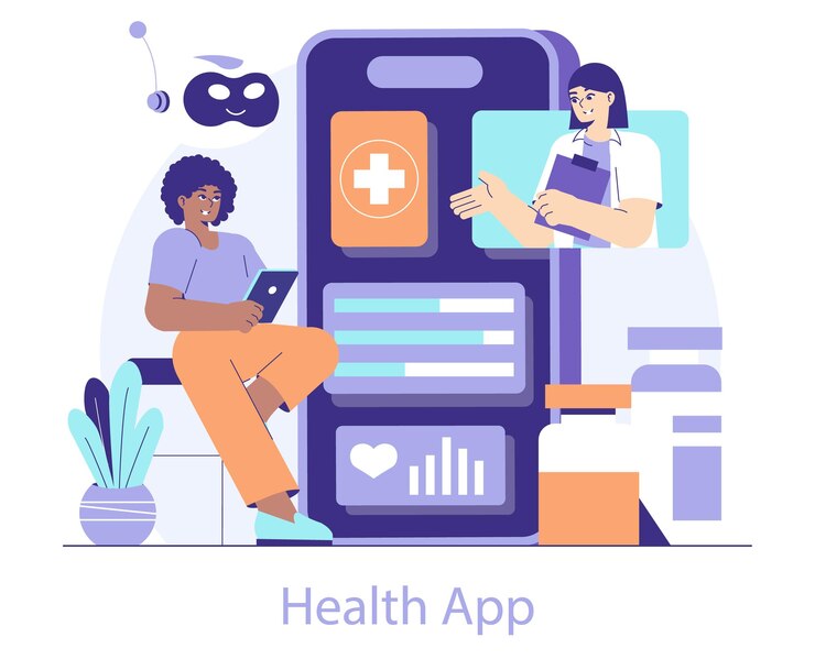 Healthtech Flat Vector Illustration