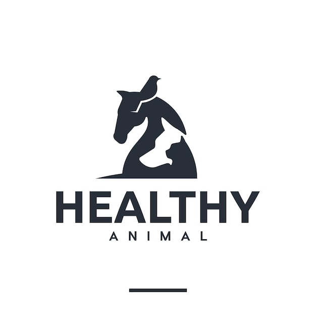 Healthy animal ,clinic , logo design inspiration