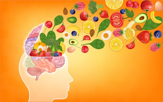 健康的な脳の食べ物は、栄養価の高いナッツ野菜のグループとして脳力栄養の概念を後押しします