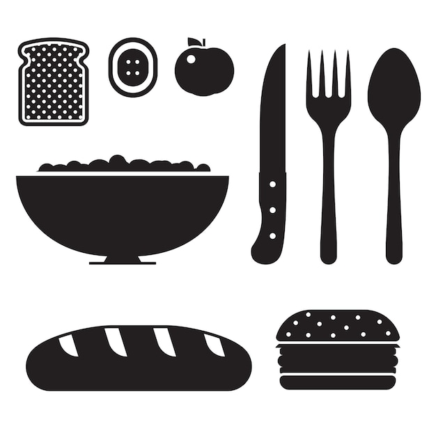 Healthy Breakfast Icon Set