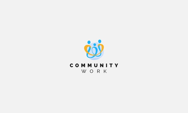 Sano progresso della comunità logo design template vettoriale