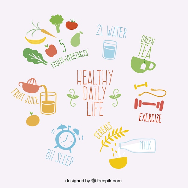 Vector healthy daily life