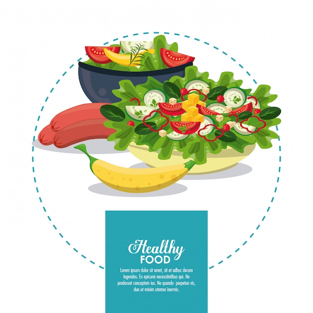 Vector healthy and delicious food banner