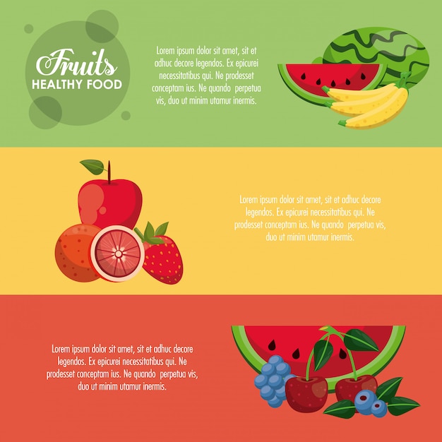 Healthy and delicious food banner 