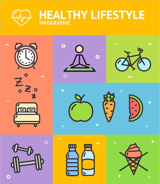 Vector healthy diet infographic banner card vector