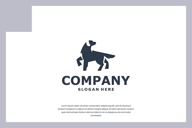 Vector a healthy dog logo design