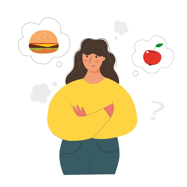 Healthy eating concept vector illustration