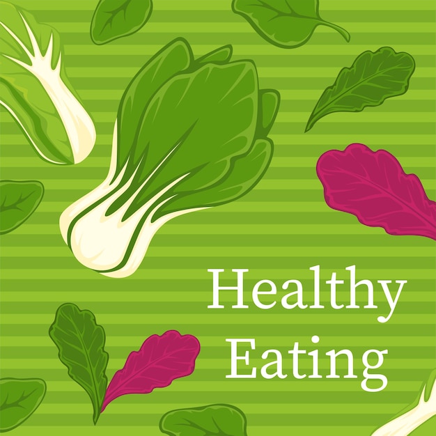 벡터 건강한 식생활, 식물성 식단과 영양