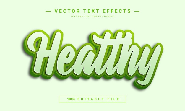 Healthy editable text effect template