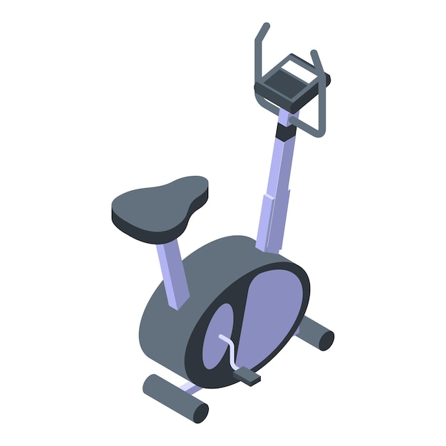 Vector healthy exercise bike icon isometric of healthy exercise bike vector icon for web design isolated on white background