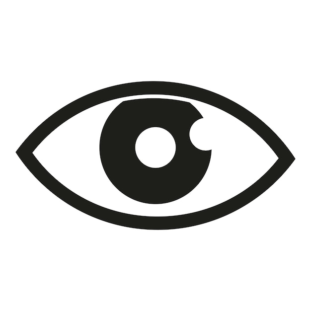 Healthy eye icon simple vector Test eyesight Health exam