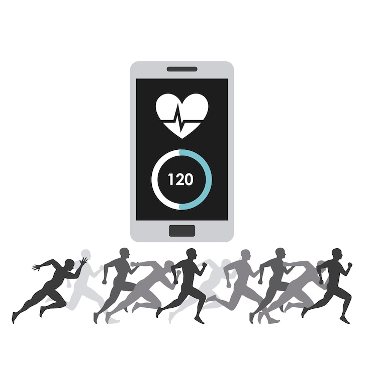 Vector healthy and fitness lifestyle design
