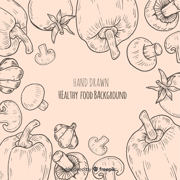 Vector healthy food background