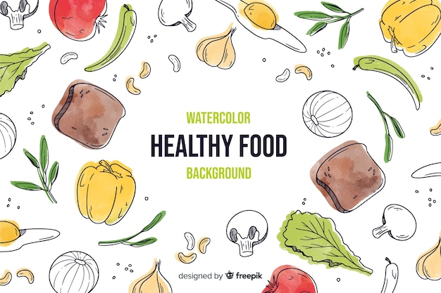 Vector healthy food background