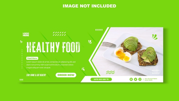 Vector healthy food banner template 1