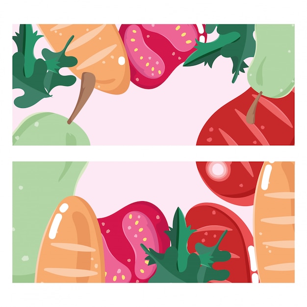 Healthy food banners