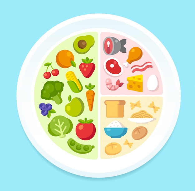 Vector healthy food chart