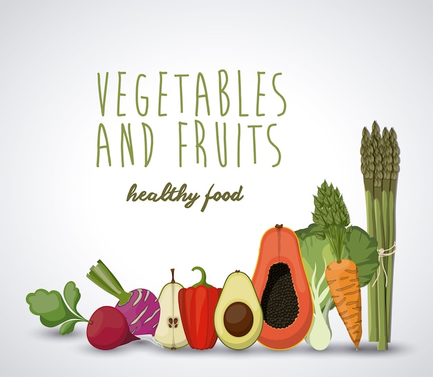 Healthy food concept with organic products