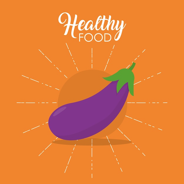 Healthy food eggplant concept