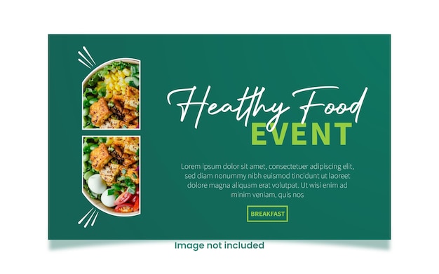 Vector healthy food event design template
