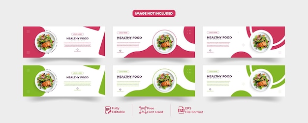 Healthy food facebook cover template