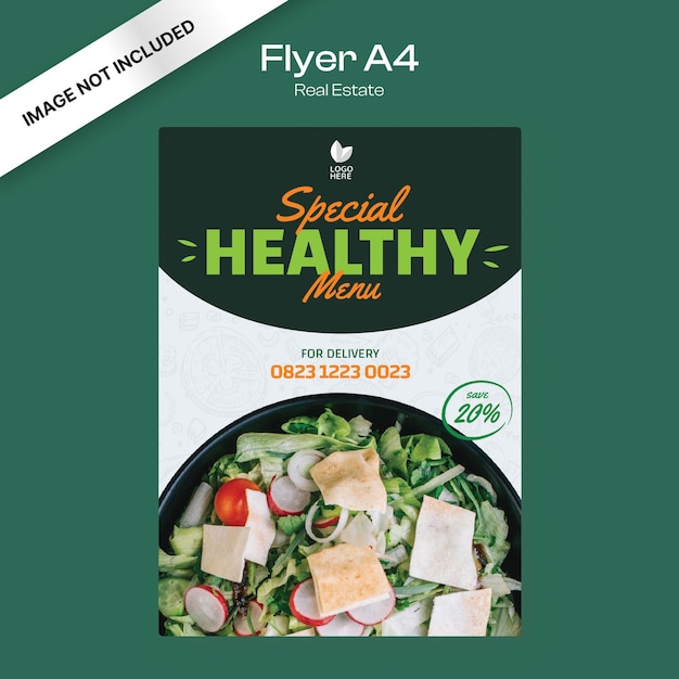 Healthy Food Flyer Green