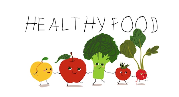 Premium Vector Healthy Food Food For Vegetarians premium-vector-healthy-food-food-for-vegetarians