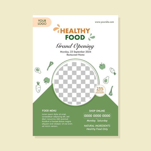 HEALTHY FOOD GRAND OPENING BANNER
