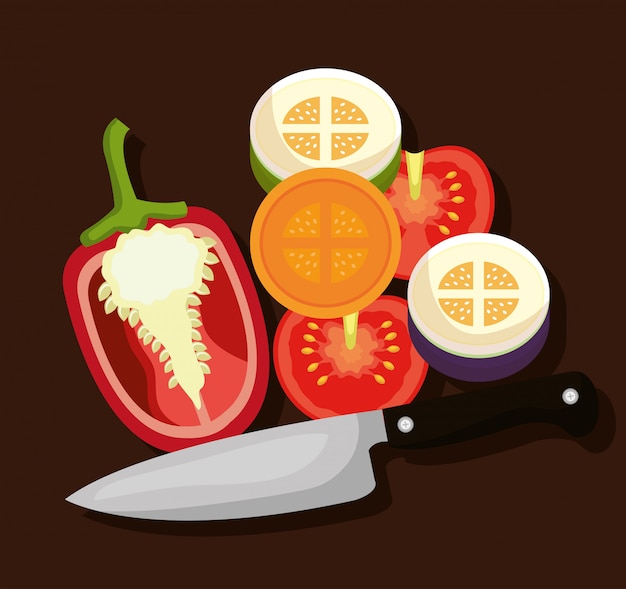 Vector healthy food graphic