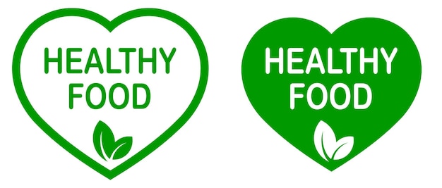 Healthy food heartshaped icon