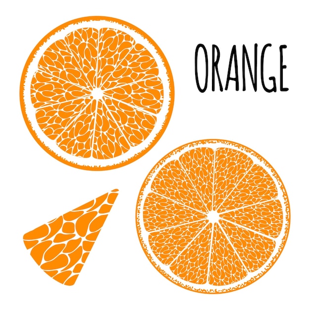 Healthy food illustration natural orange fruit