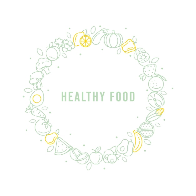 Healthy food illustration