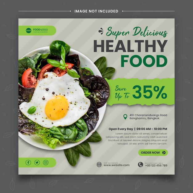 Healthy Food Instagram Post Template