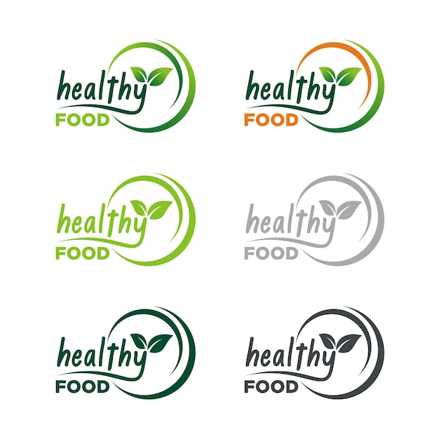 Vector healthy food label vector