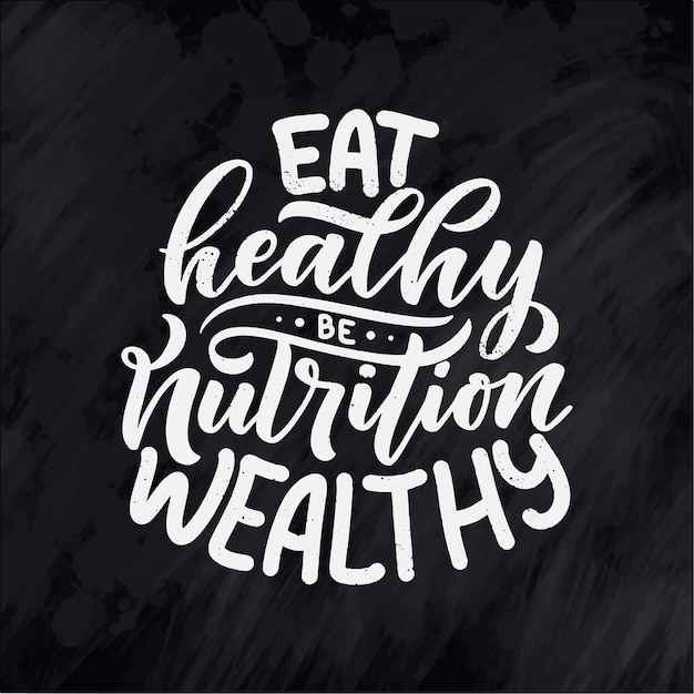 Healthy food lettering