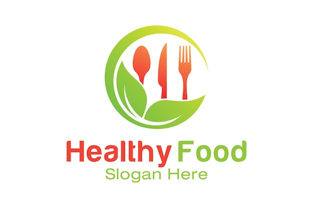 Шаблон дизайна логотипа здорового питания