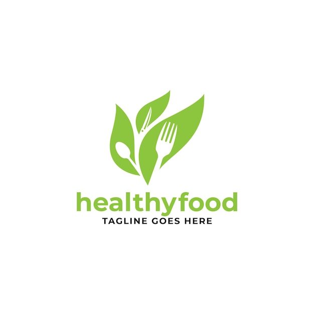 Vector healthy food logo icon vector template