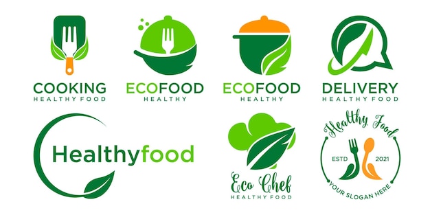 Healthy Food Logo Template design