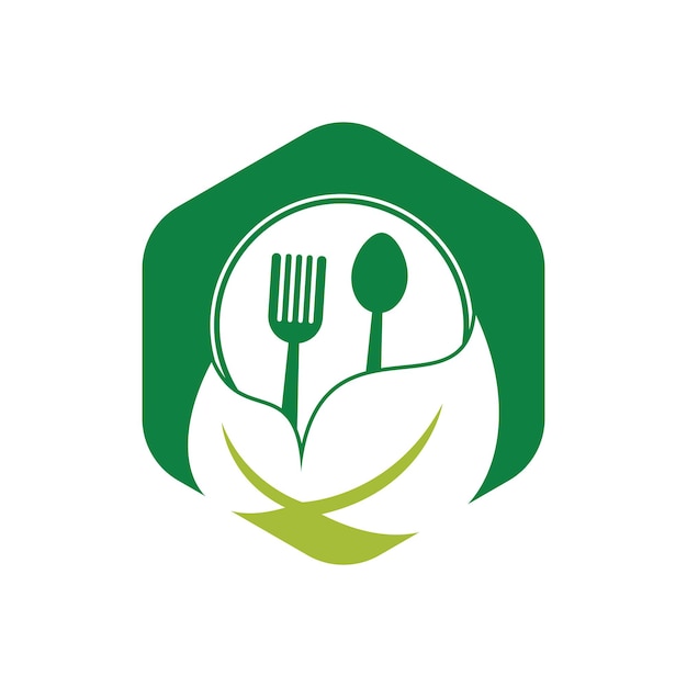 健康食品のロゴのテンプレート 自然有機食品のロゴ デザイン