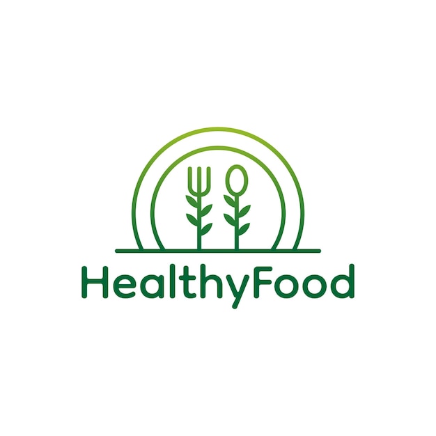 Healthy food logo template