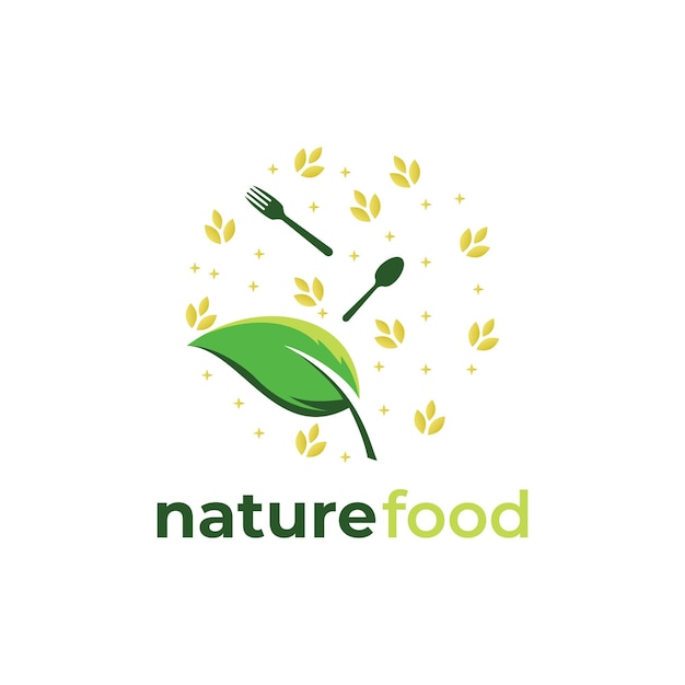 Healthy food logo template