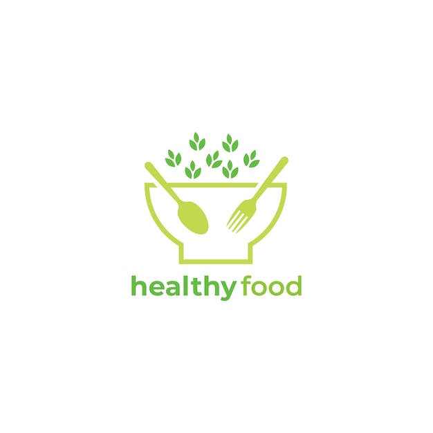 Healthy food logo template