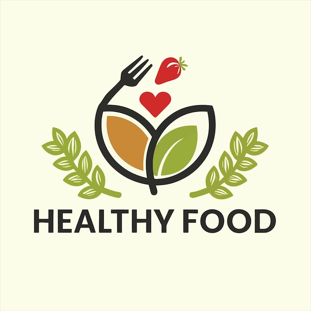 Vector healthy food logo