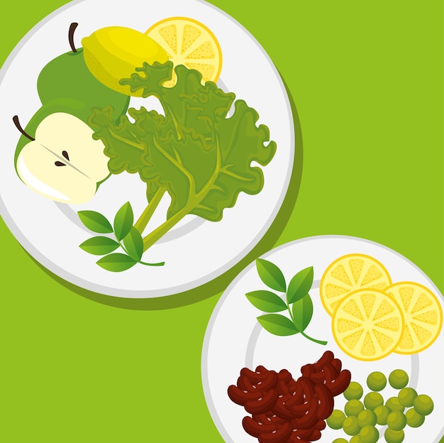 healthy food menu icons