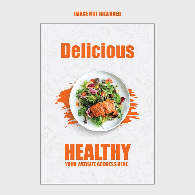 Дизайн шаблона плаката "Здоровая еда"