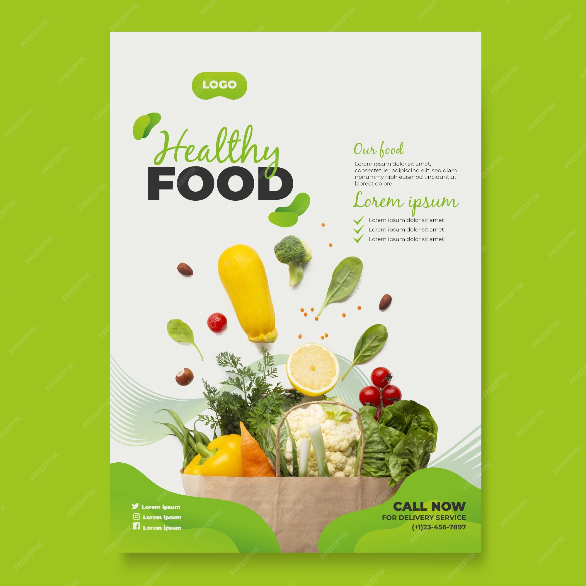Healthy Food Poster Images - Free Download on Freepik