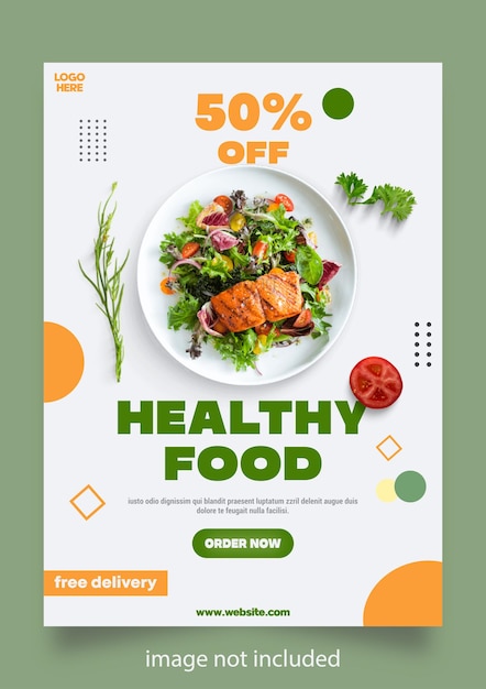 healthy food poster template